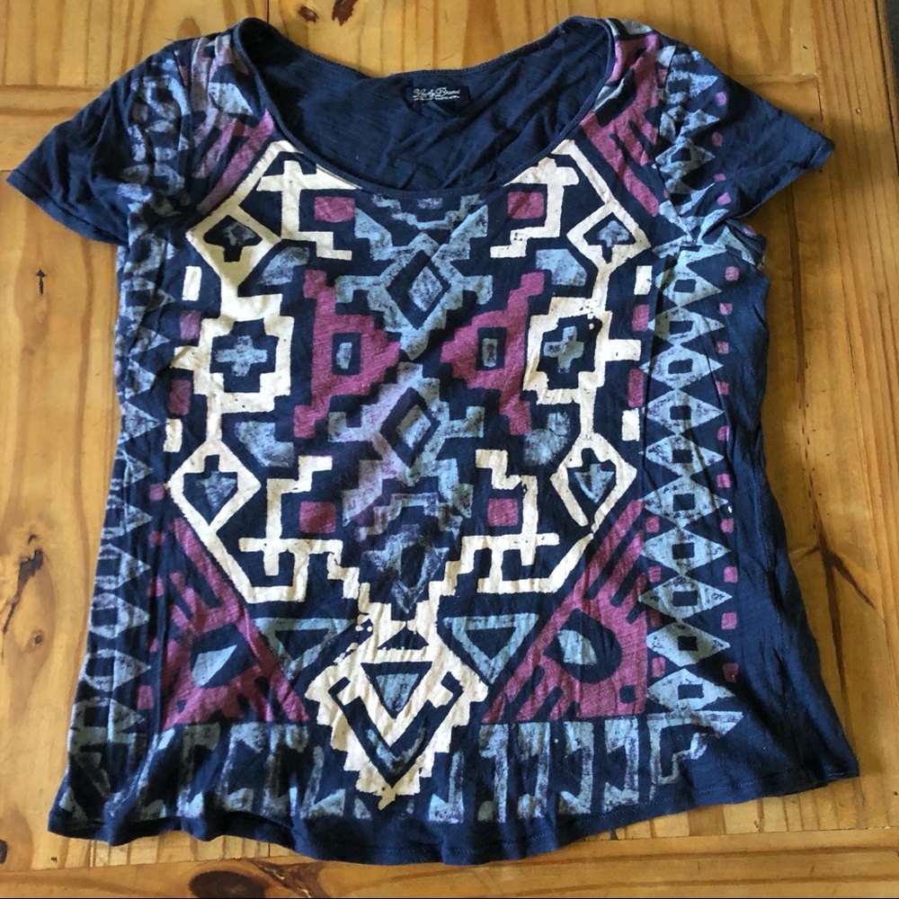 Lucky Aztec Print T-Shirt